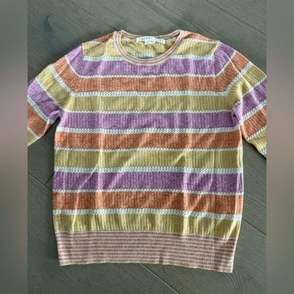 Veronica Beard Purple and Gold Knit Top, Small - Picture 2 of 9